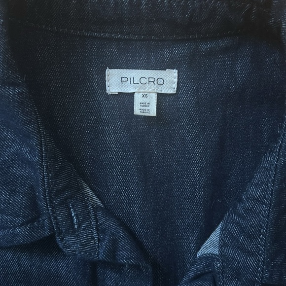 Pilcro denim button down shacket shirt - Picture 4 of 5